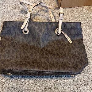 Michael Kors Dark Brown Monogram Tote